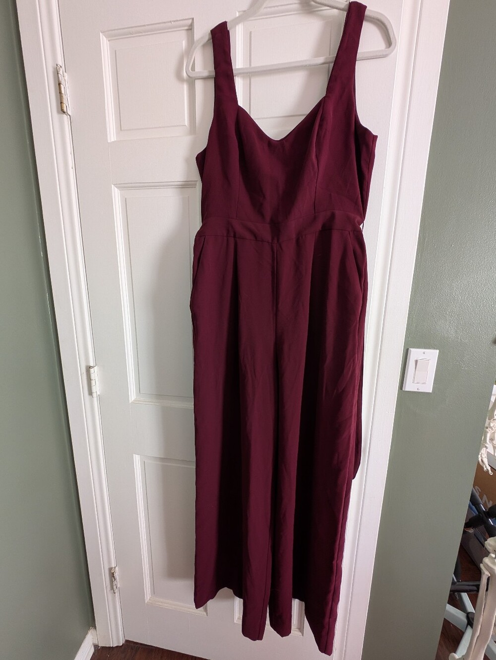 Anthropologie Essential Jumpsuit US 10 Womens Maroon